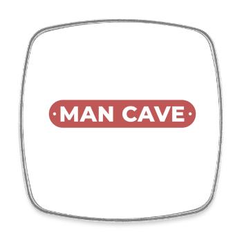 Man Cave reserved for dad - Magnet carré - blanc - Devant