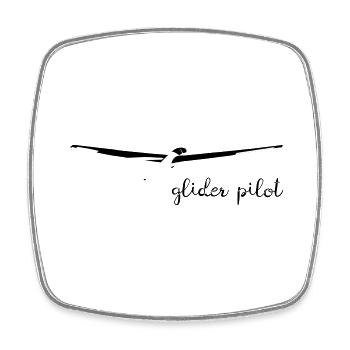 89 Planeur Planeur Pilote - Magnet carré - blanc - Devant