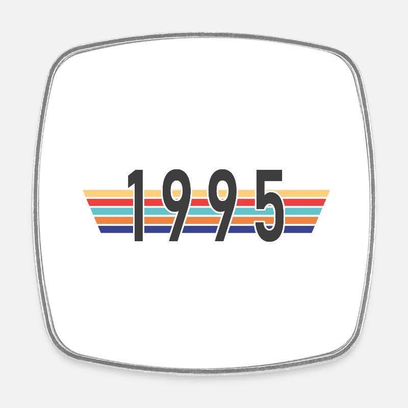 Year 1995 - Square fridge magnet - white