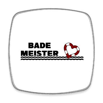 Bademeister Herz - Viereckiger Kühlschrankmagnet - Weiß - Vorne
