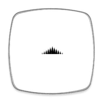 Tronçonneuse Axe Forester Bûcheron Scie Chaîne - Magnet carré - blanc - Devant