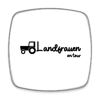 Landfrauen on tour - Viereckiger Kühlschrankmagnet - Weiß - Vorne