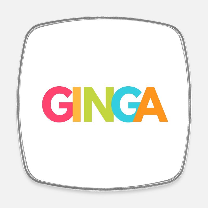 Ginga Capoeira - Square fridge magnet - white