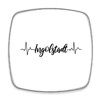 ECG Ingolstadt - Square fridge magnet - white - Front
