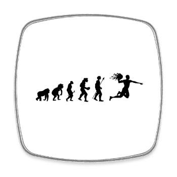 Handball Evolution Geschenkidee - Viereckiger Kühlschrankmagnet - Weiß - Vorne