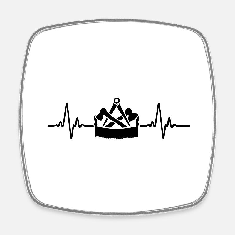 Love Zimmerer Logo Noir - Magnet carré - blanc