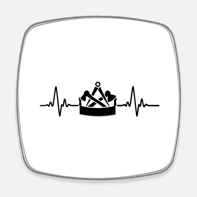 Love Zimmerer Logo Noir - Magnet carré - blanc