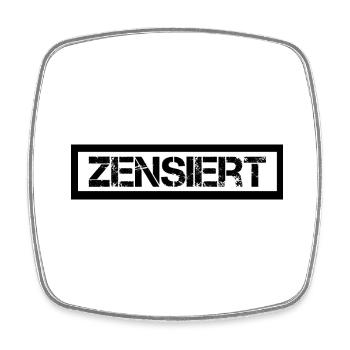 Zensiert Zensurbalken Design Schwarz Weiß - Viereckiger Kühlschrankmagnet - Weiß - Vorne