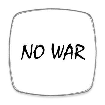 No war - Square fridge magnet - white - Front