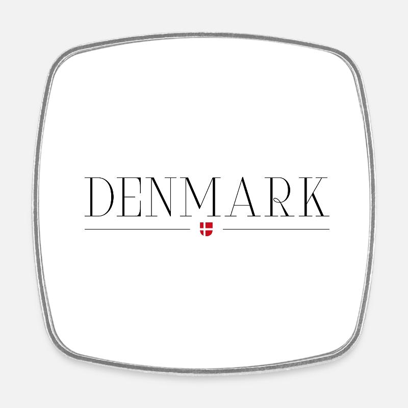 Dänemark - Viereckiger Kühlschrankmagnet - Weiß