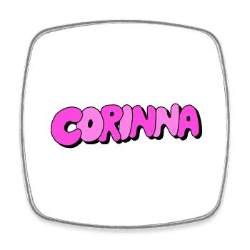Corinna - Viereckiger Kühlschrankmagnet - Weiß - Vorne