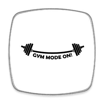 Gym Mode on - Viereckiger Kühlschrankmagnet - Weiß - Vorne
