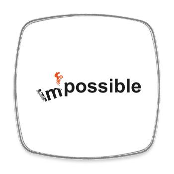impossible 2 - Square fridge magnet - white - Front
