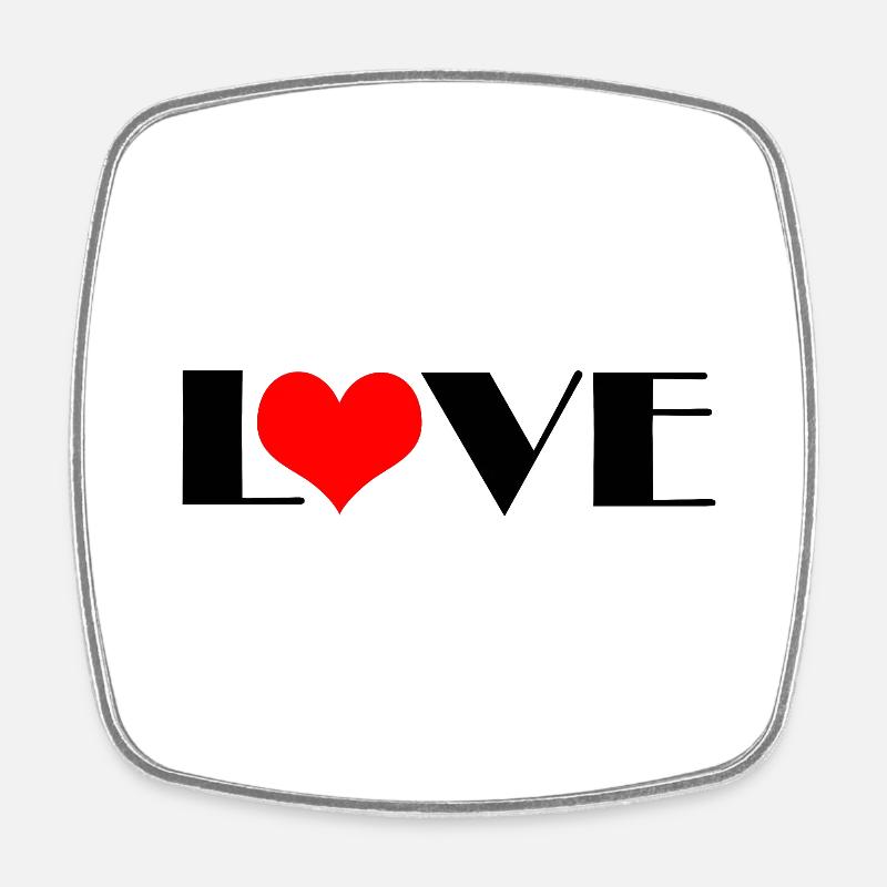 Texte d’amour - Magnet carré - blanc