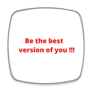 Be the best version of you - Magnet carré - blanc - Devant