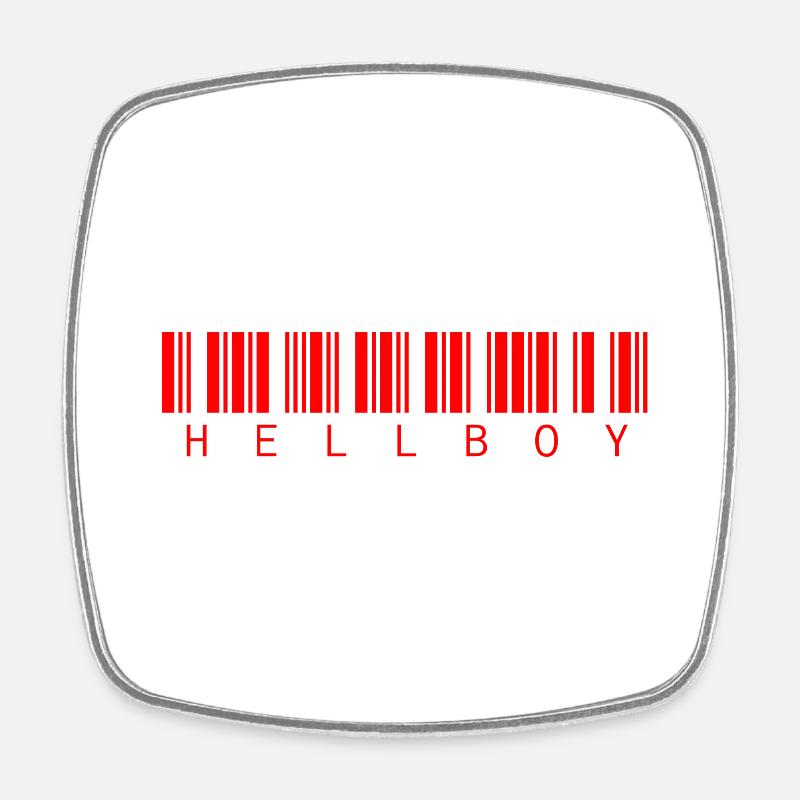 HELLBOY - Magnet carré - blanc