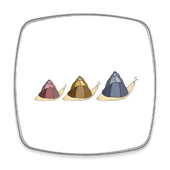 Snails - Square fridge magnet - white - Front