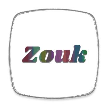 Zouk - Viereckiger Kühlschrankmagnet - Weiß - Vorne