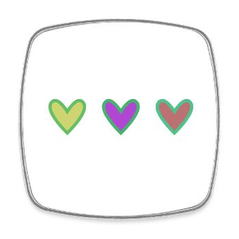 CŒUR. CŒURS. SAINT VALENTIN. LOVE. AMOUR. HEART - Magnet carré - blanc - Devant