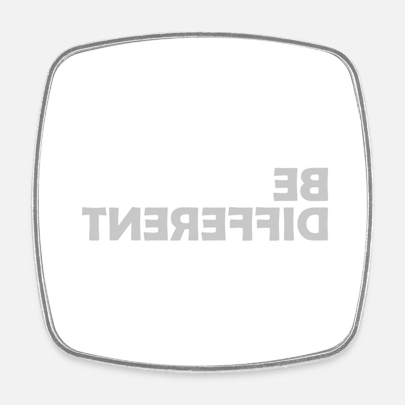 Be different Logo Design - Viereckiger Kühlschrankmagnet - Weiß