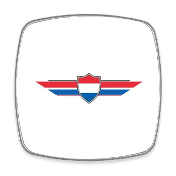 Pays-Bas Hollande Fan World Cup - Magnet carré - blanc - Devant