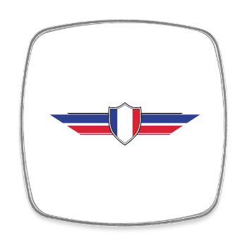 Coupe du monde des supporters de France - Magnet carré - blanc - Devant