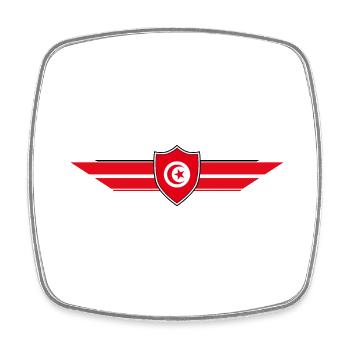 Coupe du Monde des Supporters de Tunisie - Magnet carré - blanc - Devant