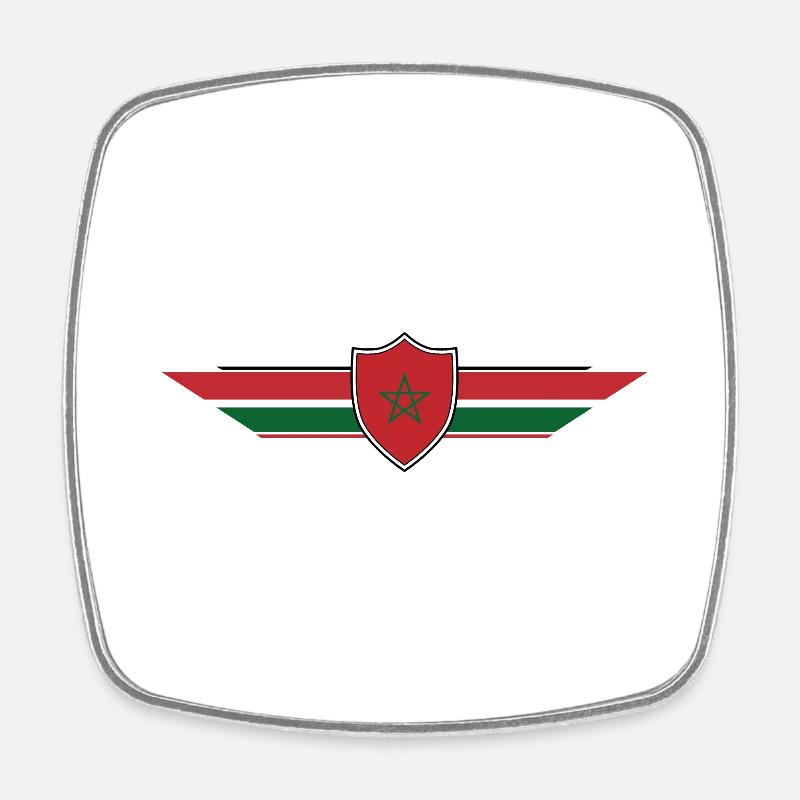 Coupe du Monde des Supporters du Maroc - Magnet carré - blanc
