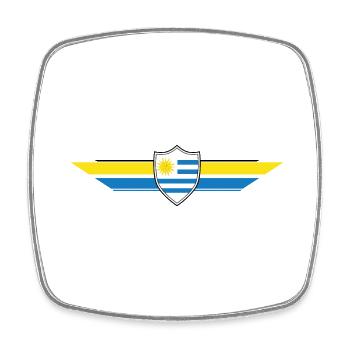 Uruguay Fan Weltmeisterschaft - Viereckiger Kühlschrankmagnet - Weiß - Vorne