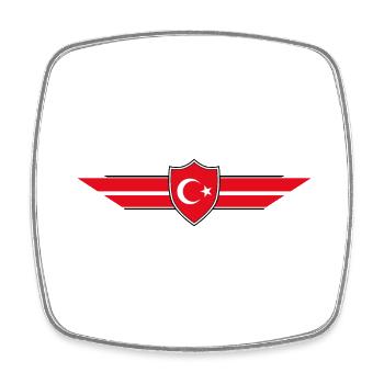 Fan de Turquie - Magnet carré - blanc - Devant