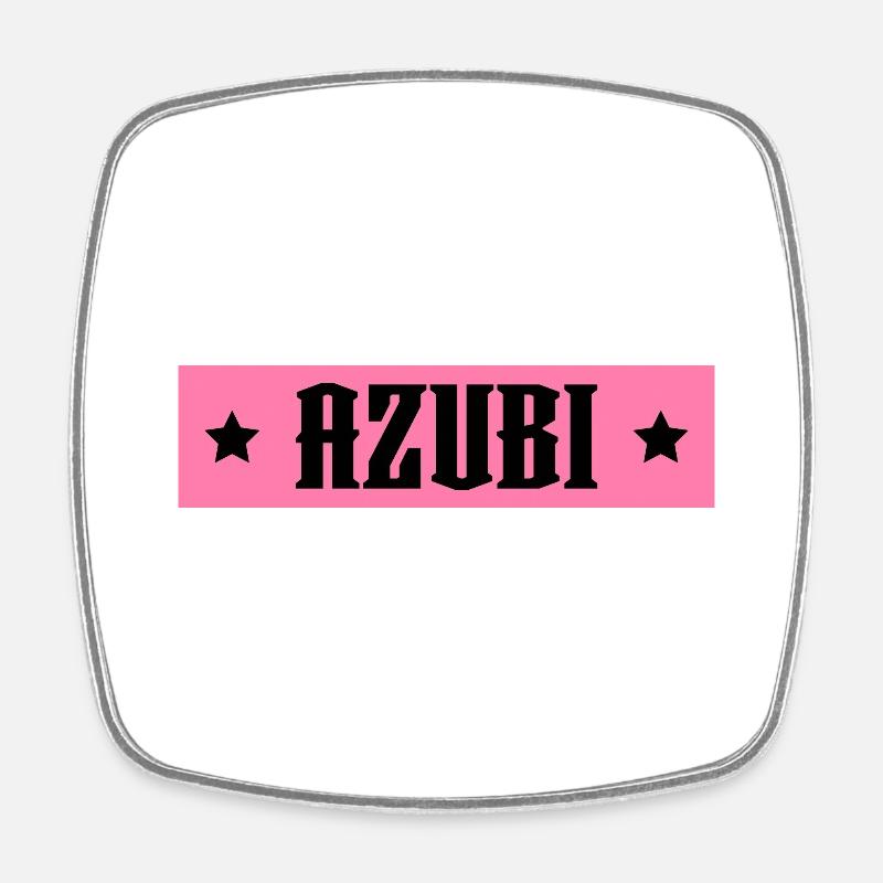 AZUBI rosa tshirt - Viereckiger Kühlschrankmagnet - Weiß