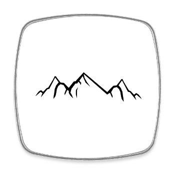 Mountains - Square fridge magnet - white - Front