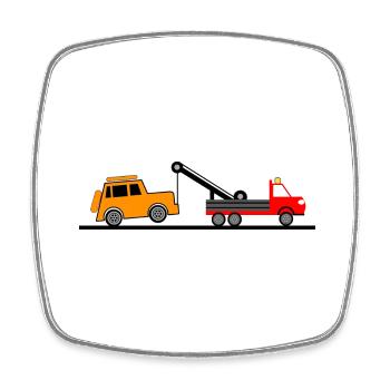 Truck - Square fridge magnet - white - Front
