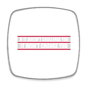 Workout Fitness Motivation Quote - Square fridge magnet - white - Front