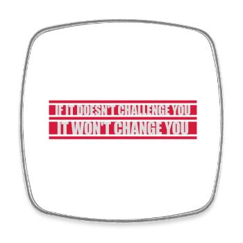 Workout Fitness Motivation Quote - Square fridge magnet - white - Front