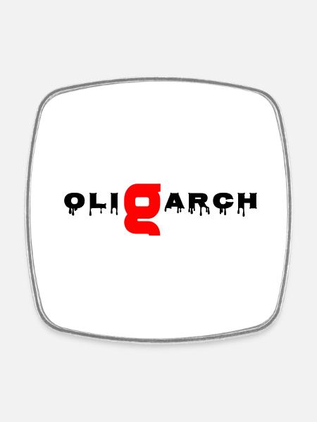 Oligarch - Viereckiger Kühlschrankmagnet - Weiß