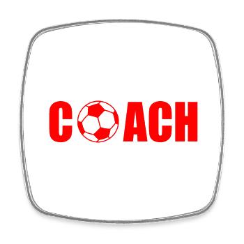 Coach - Square fridge magnet - white - Front