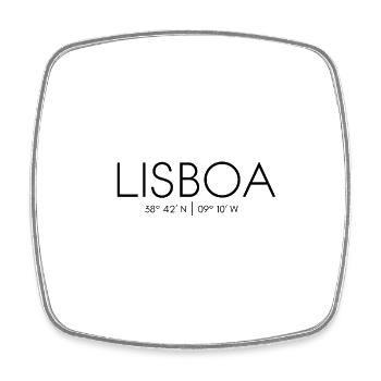 Lisbonne, Portugal - Magnet carré - blanc - Devant