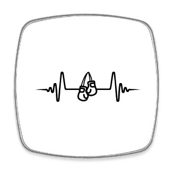 Gants de boxe Pulse - Magnet carré - blanc - Devant