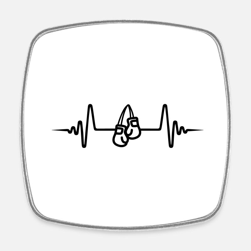 Boxing Boxing Gloves Pulse - Square fridge magnet - white