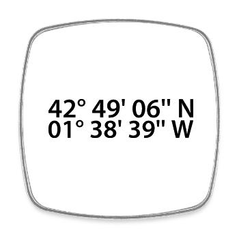 Pamplona Coordinates - Square fridge magnet - white - Front