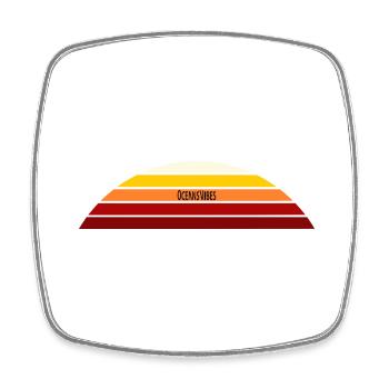 Sonnenuntergang OceansVibes - Viereckiger Kühlschrankmagnet - Weiß - Vorne