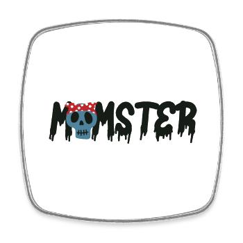 Halloween Momster - Mama is a monster - Square fridge magnet - white - Front