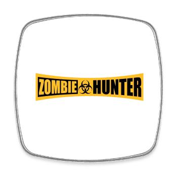 zombie hunter Halloween quote - Square fridge magnet - white - Front