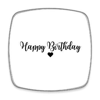 Bon anniversaire - Magnet carré - blanc - Devant