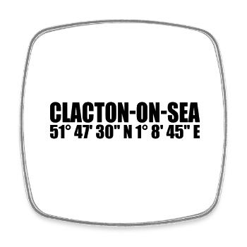 Clacton-on-Sea coordinates - Square fridge magnet - white - Front