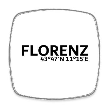 Coordonnées de Florence - Magnet carré - blanc - Devant
