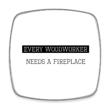 forestry awesome funny craftsmen design geek - Square fridge magnet - white - Front