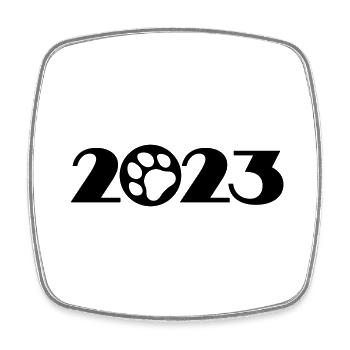 Meilleur ami, chien 2023, né en 2023 - Magnet carré - blanc - Devant
