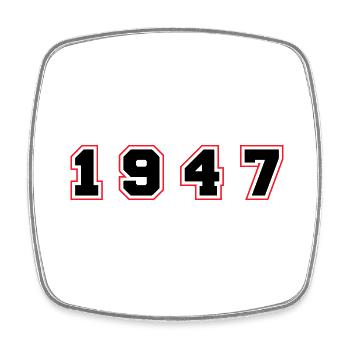 1947 Jahr Zahl - Viereckiger Kühlschrankmagnet - Weiß - Vorne